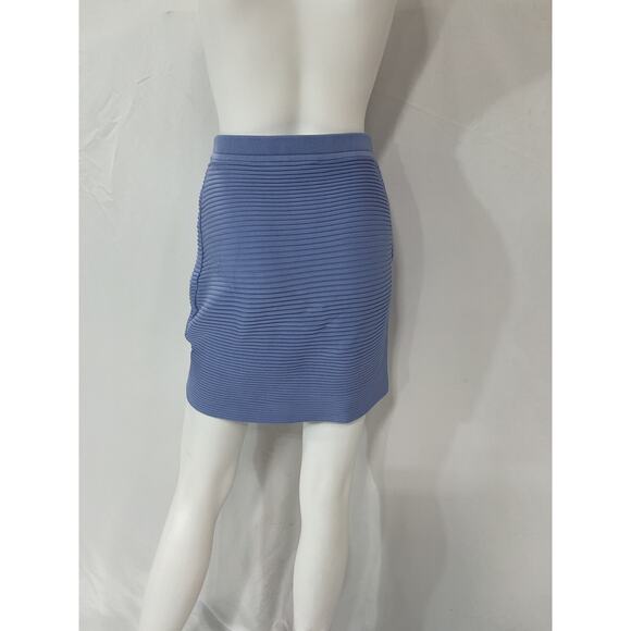 Jonathan Simkhai 'Sydney' Blue Compact Rib Wrap Skirt Size S - Picture 3 of 4